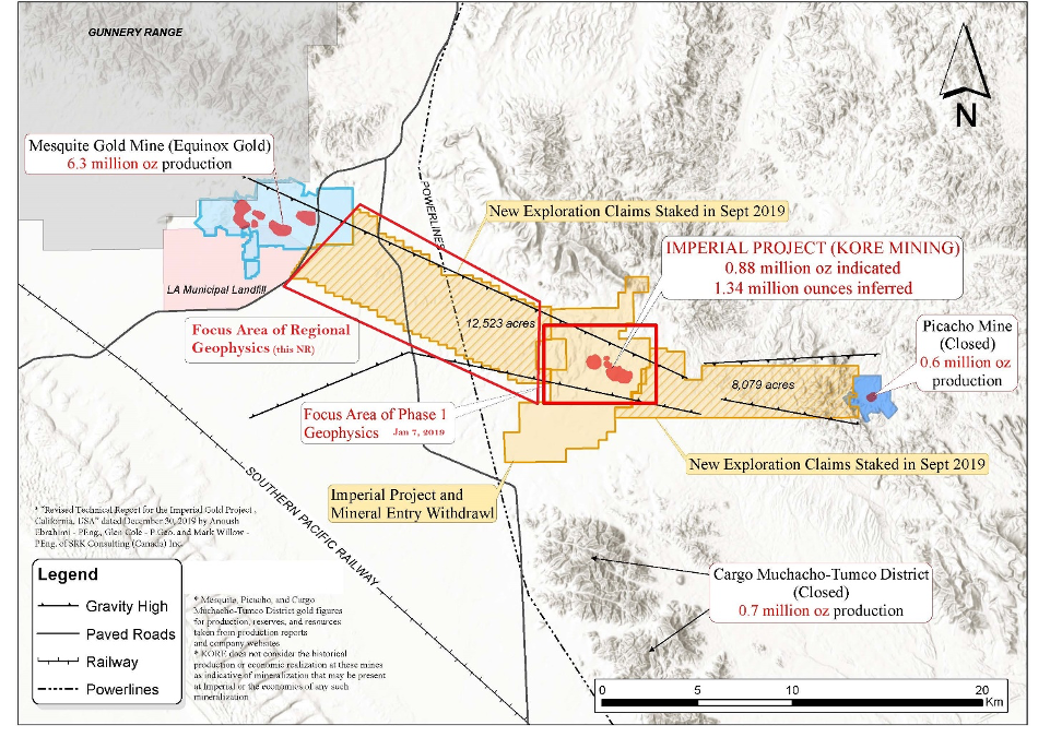 KORE Mining definiert Goldexplorationsziele