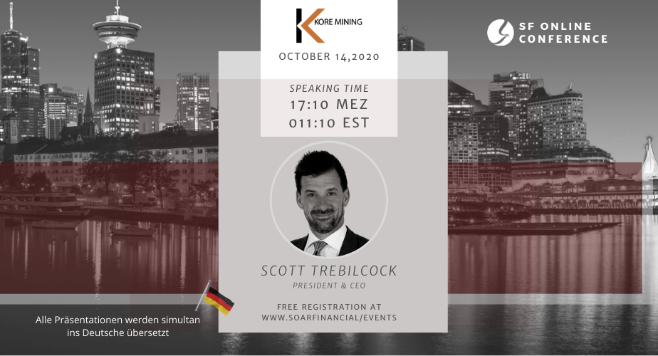 KORE Webinar mit CEO Scott Trebilcock am 14.10. um 17.10 Uhr