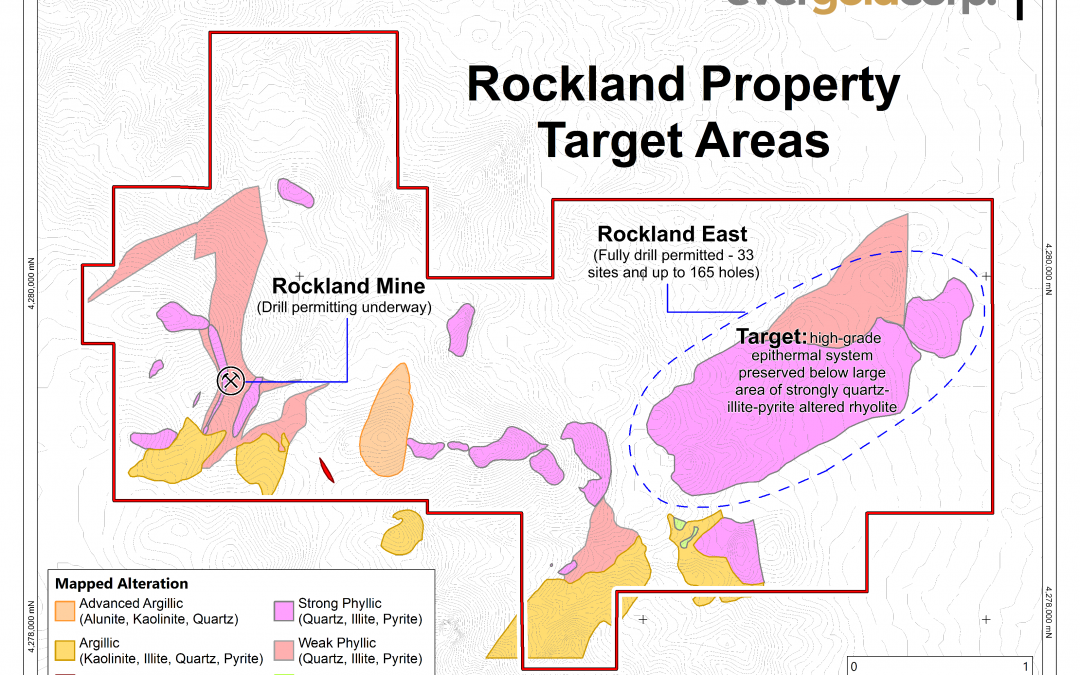 Evergold mit Bohrgenehmigung für Rockland, Nevada